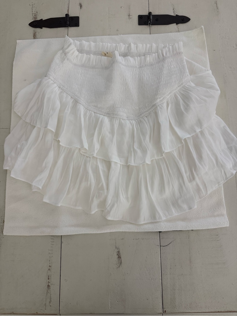 White Tiered Ruffle Mini Skirt - Lightweight Summer Style